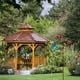 thumbnail image 5 of Fiudx Molinillo de Viento Grande de Metal, Diseño de Tres Flores y Mariposas Giratorias, Atractiva Decoración de Jardín, Arte Inspirado En La Naturaleza, Acabado Resistente a La Intemperie, Tamaño 95, 5 of 7