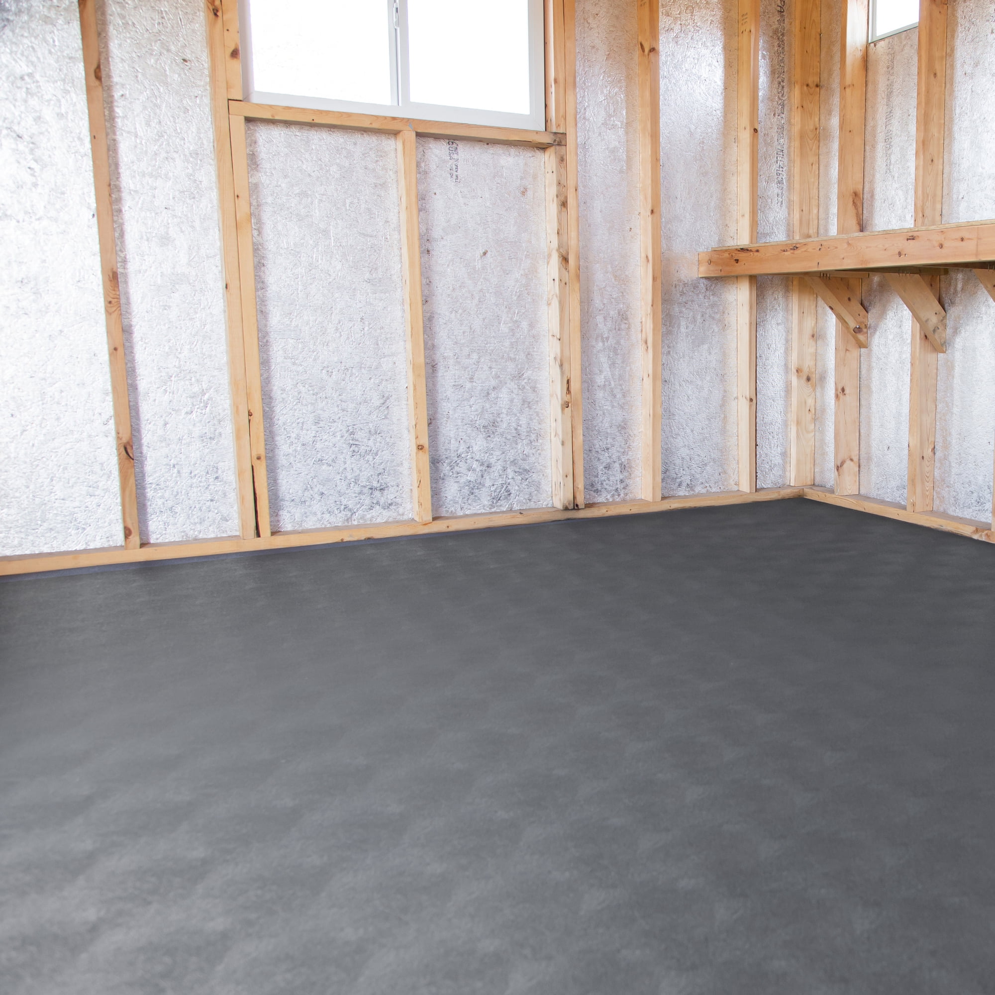 G-Floor Levant Vinyl Shed Flooring Cover - Slate Grey