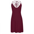 thumbnail image 4 of XDZJLR Womens Dresses Summer 2025 Spring And Solid Color Fashion Strap Beach Dress, 4 of 7