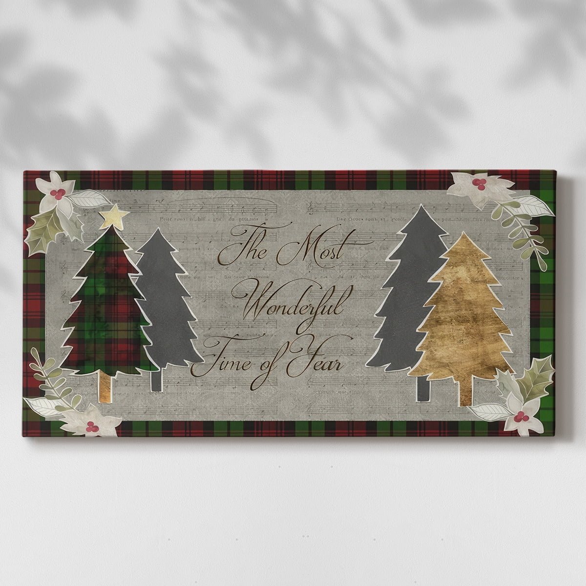 Collaged Christmas Collection A- Gallery Wrapped Canvas