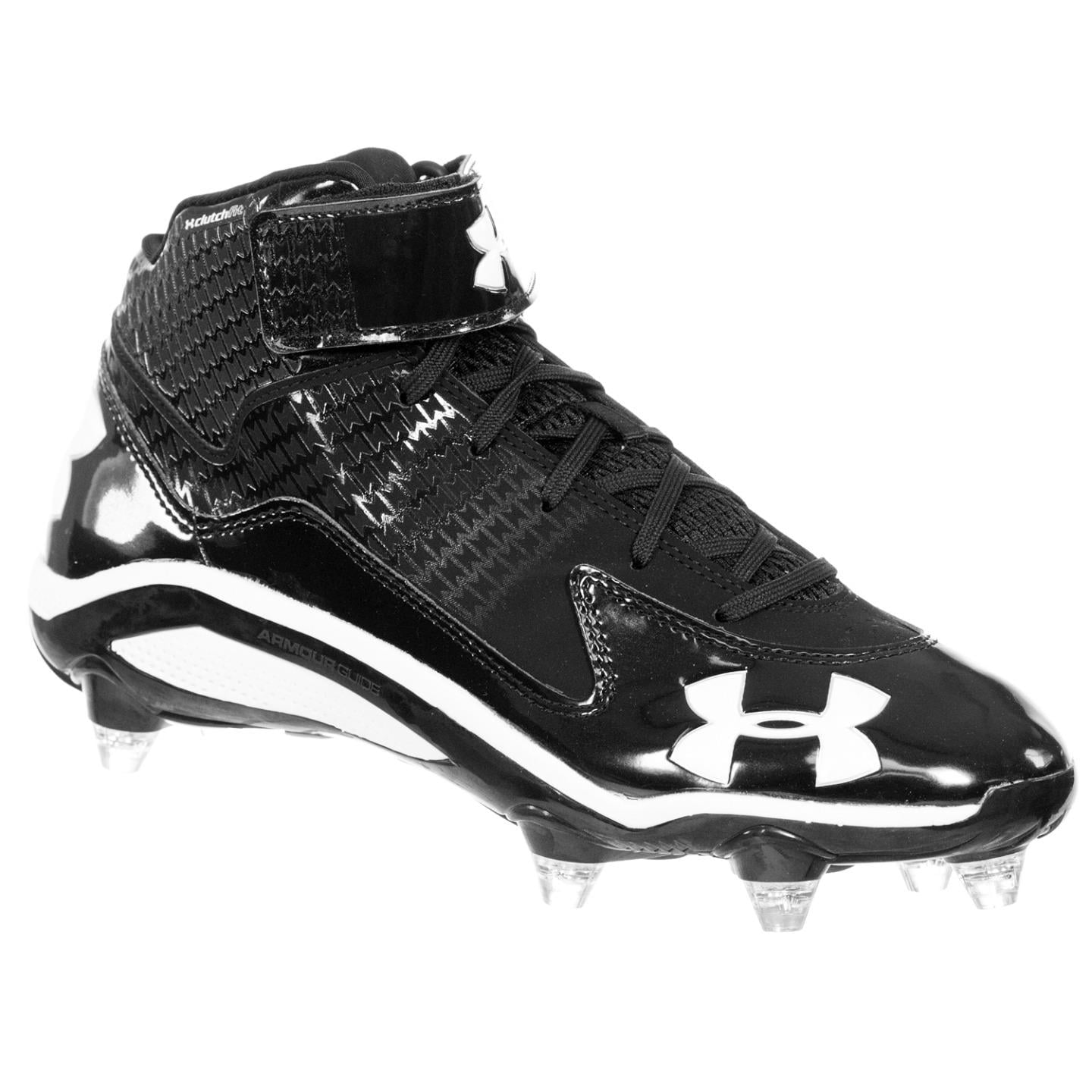 Under Armour Men's Football Cleats Fierce Mid D Black White 9.5 M