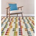 thumbnail image 4 of Gilda Handmade Linear Wool Rug, Marigold/Moss Green, 8ft x 10ft Area Rug, 4 of 4
