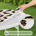 thumbnail image 5 of Cute Dachshund Round Fitted Tablecloth with Elastic Edge,Dining Table Cover Waterproof,Outdoor Round Tablecloth for Camping,Dining,Indoor and Outdoor, 5 of 7