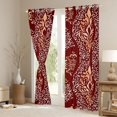 thumbnail image 3 of Erosebridal Red Paisley Blackout Curtains Set of 2 (52x84 Each), Hippie Bohemian Window Curtains, 3 of 6
