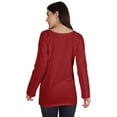 thumbnail image 4 of Inkmeso Solid Raglan Full Sleeve T-shirt For Women Scoop Neck Baseball Tee Casual Tops, 4 of 7
