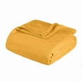 thumbnail image 2 of Superior Basketweave All-Season Cotton Blanket, California King, Gold, 2 of 11