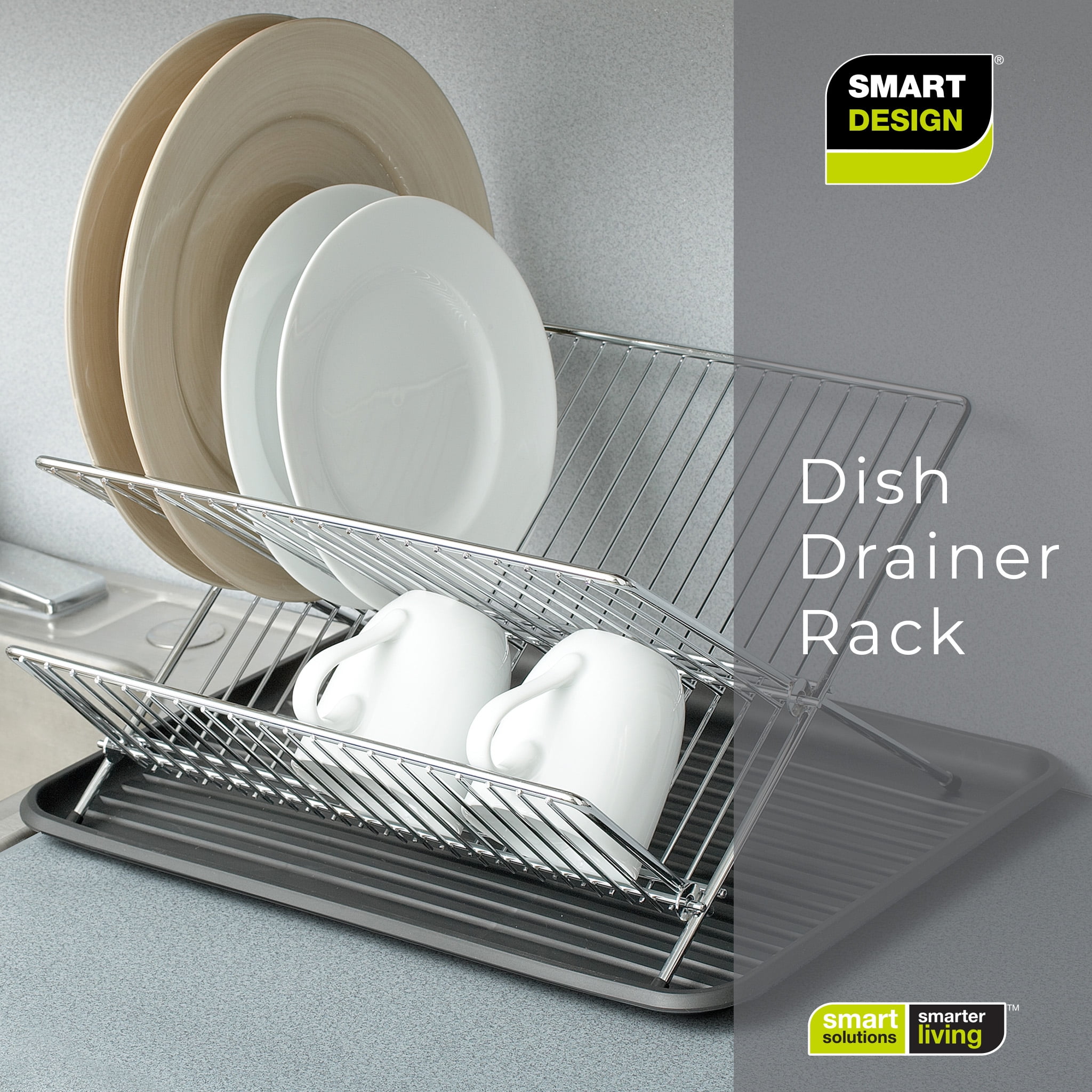  Smart Design Expandable Dish Drainer Drying Rack with