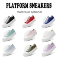 thumbnail image 6 of Women’s Men’s Platform Sneakers&nbsp;Low Top Canvas Shoes Unisex Adults Lace Up Casual Shoes Breathable Platform Walking Sneakers, 6 of 6
