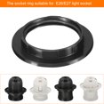 thumbnail image 5 of Uxcell E26 Light Socket Rings Lamp Shade Holder Adapter Ring for Light Fixtures Black 5 Pack, 5 of 5