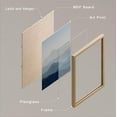 thumbnail image 4 of PixonSign Framed Canvas Print Wall Art Set - Blue Mountain Range Bird Sky Art - Set of 3 Nature Wilderness Landscape Art Abstract Modern Print Minimalism Wall Décor - 12"x16"x3 Panels Natural, 4 of 5