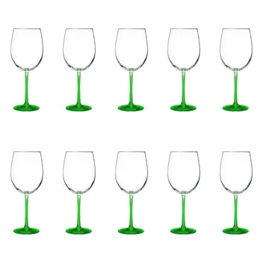 10 ARC Cachet White Wine Glasses Set, 19 oz. - Barware, Sturdy, Vibrant - Green