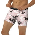 thumbnail image 3 of Cauagu Swan And Flowers2 Print Men's Boxer Briefs, Funny & Cute Underwear Elastic Waistband Briefs Ideal Gift for Men,1-Pack, 3 of 7