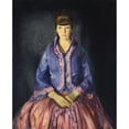 thumbnail image 3 of George Wesley Bellows 20x24 Black Modern Framed Museum Art Print Titled - Emma in the Purple Dress (1919), 3 of 5