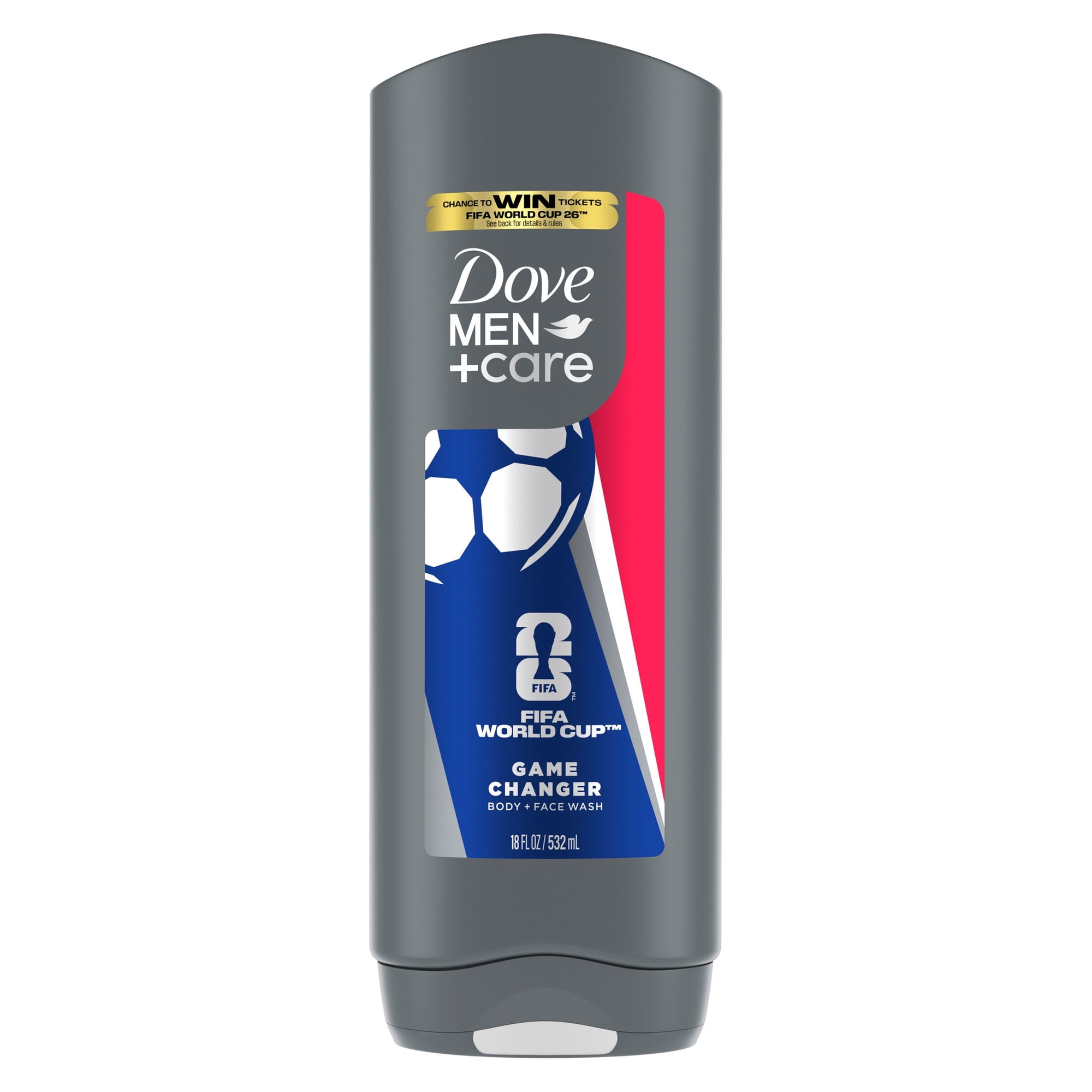 Dove Men+Care Limited Edition FIFA Body Wash For Men Game Changer For Hydrated & Repaired Skin, 18 fl oz