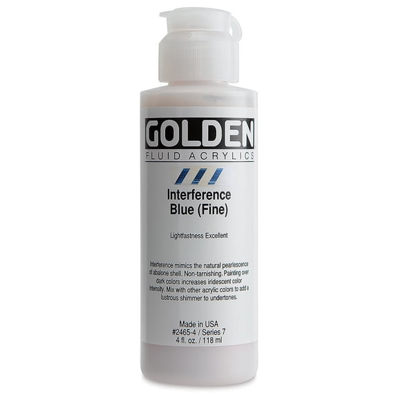 Golden Fluid Acrylics - Interference Blue (Fine), 4 oz bottle