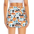thumbnail image 2 of Lsque Industrial Transportations Printed Women's Running Shorts with Liner Pockets,Elastic Quick Dry Workout Athletic Gym Yoga Shorts,Womens High Waist Shorts-, 2 of 9