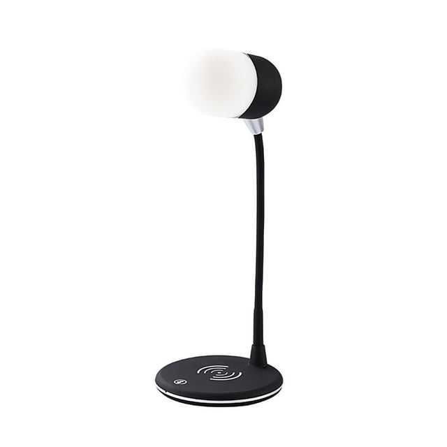 PENGXIANG Multifunctional USB Table Lamp Adjustable Light Touching Controlling Lamp Flexible Rod Reading Lamp with Wireless Charging Base and Bluetooth Speaker 3 In 1 Table Night Lamp