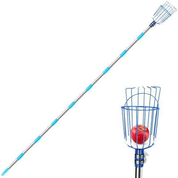Allnice Fruit Picker Tool with Light-Weight Aluminum Telescoping Pole and Basket