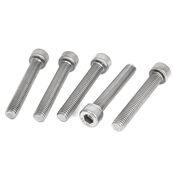 Uxcell M8 x 50mm Threaded DIN912 Stainless Steel Hex Socket Head Cap Screws (5-pack)