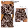 thumbnail image 4 of Falda ajustada para mujer, talle alto, envoltura de cadera, estampados elegantes, colores brillantes, Falda corta para mujer para salidas de fiesta, citas, estampado de leopardo L, 4 of 5