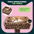 thumbnail image 5 of Amolife 82" Multi-Level Large Cat Tree Tower with Hiding Condos, Plush Basket and Scratching Posts, Heavy Duty, Leopard Print, 5 of 7