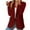 #Wine, variant on DPTALR Women's Fashion Solid Button Suit Coat - Long Sleeve Hatless Casual Jacket,Wine,Size XL