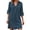 *Navy, variant on VBVC Women's Roll Tab Sleeve Shirt Dress,Ladies Button Front Collared V-Neck Tunic Dress,Summer Side Slit Beach Cover-Up For Women,Black,S-3XL