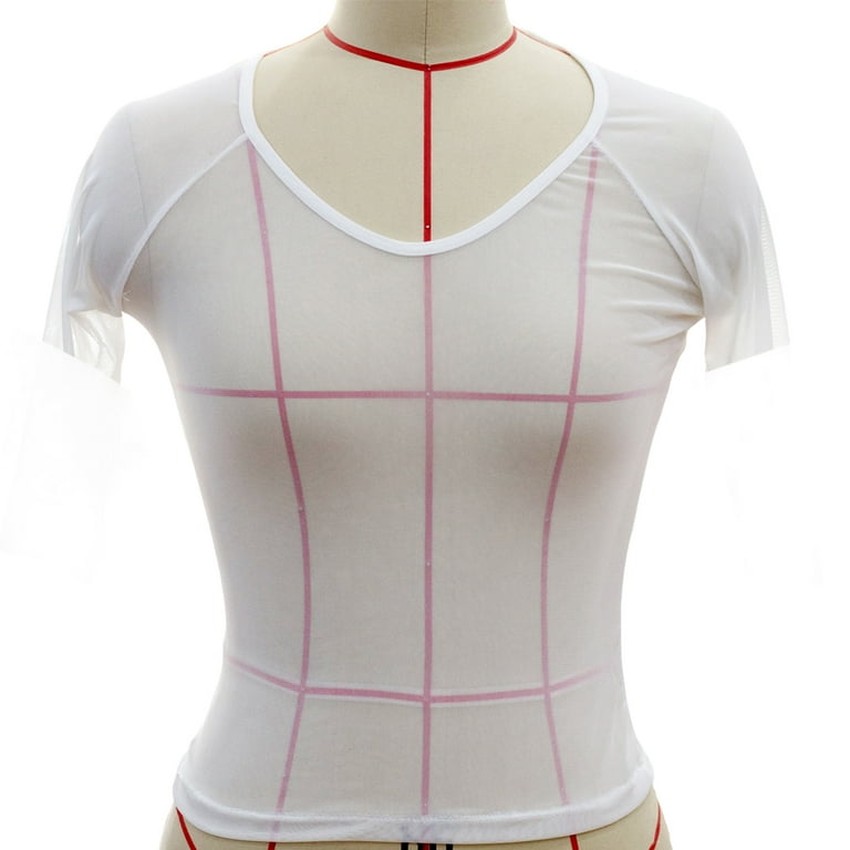 Women Mesh Sheer Sleeveless Transparent Short Crop Tops Women Mesh Sheer Sleeveless Transparent Short Crop Tops