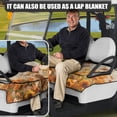 thumbnail image 5 of Whosucclay Calf Pumpkin Pattern Golf Cart Seat Cover, Breathable 4 Storage Pockets Anti-Slip Golf Cart Seat Towel Blanket for EZGO Club Car Yamaha, 52.36" x 32.28", 5 of 7