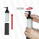 thumbnail image 5 of Dispensador de jabón de acero inoxidable, diseño clásico, bomba a prueba de óxido para uso diario en la cocina o el baño, acabado negro mate que realza cualquier espacio, 5 of 5