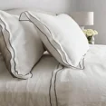 thumbnail image 3 of Linen Double Edge Embroidery Duvet Cover Set, 3 of 10
