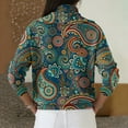 thumbnail image 5 of Dwralegc Elegant Holiday Sweaters for Women Casual Solid Color Jumper Knitted Clothes Cowl Neck Pullover Long Sleeve Lightweight Fall Winter Sweaters Turquoise M, 5 of 5