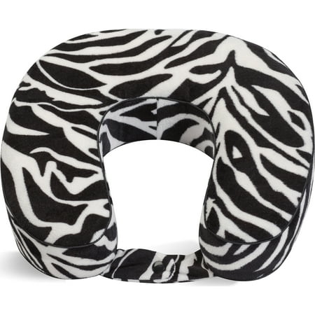 Worlds Best Zebra Cushion Soft Memory Foam Travel Neck Pillow