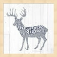 thumbnail image 1 of Metaverse Aubree Perrenoud 'Deer Shiplap' Framed Art - Multi, 1 of 2