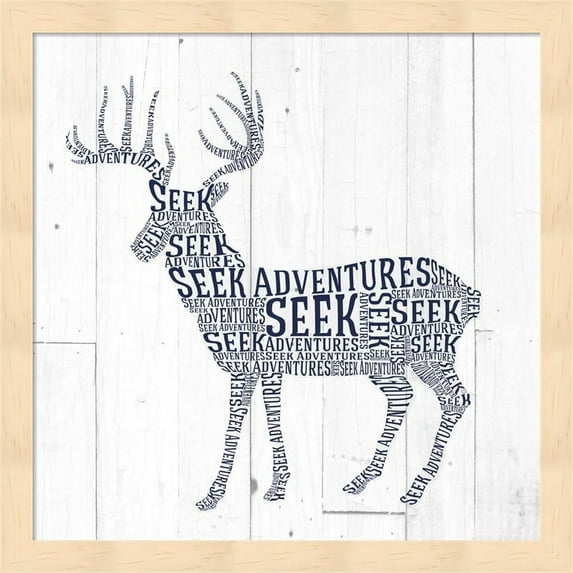 Metaverse Aubree Perrenoud 'Deer Shiplap' Framed Art - Multi