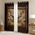 thumbnail image 2 of Homewish Tribal Western Deer Blackout Curtains Set of 2 (52x84 Each), Rustic Farmhouse Window Curtains, Brown Lodge Cabin Curtains and Drapes, Window Curtains Home Decor, 2 of 6