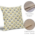 thumbnail image 4 of Navy Blue Yellow Floral Block Print Pillow Covers 20x20 Inch Set of 2, Vintage Flower Pattern Decorative Throw Pillowcases Outdoor Farmhouse Cushion Covers Spring Summer Rustic Sofa Couch Bed Decor, 4 of 6