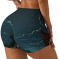 thumbnail image 2 of Kdxio Farm Dog Duck Moonlight Print Workout Shorts for Women Seamless Soft Smooth Gym Yoga Scrunch Active Shorts, 2 of 5
