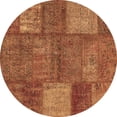 thumbnail image 1 of Ahgly Company Indoor Round Patchwork Brown Transitional Area Rugs, 6' Round, 1 of 4