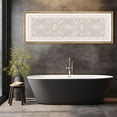 thumbnail image 4 of IDEA4WALL Extra Large Framed Canvas Print Wall Art Axially Symmetrical Geometry Retro Fine Art Monochrome Pattern Vintage Wall Decor Oversized Artwork Relax/Calm for Living Room - 60"x20", 4 of 5