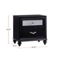 thumbnail image 3 of Simple Relax Wood Nightstand with 2 Drawers in Black, 3 of 5