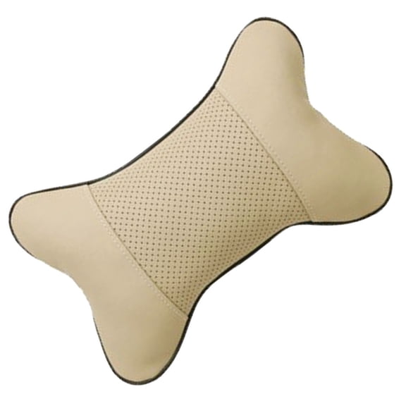 CIMAXIC Comfort Car Neck Pillow Cotton Neck Support Beige 1Pack