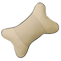 CIMAXIC Comfort Car Neck Pillow Cotton Neck Support Beige 1Pack