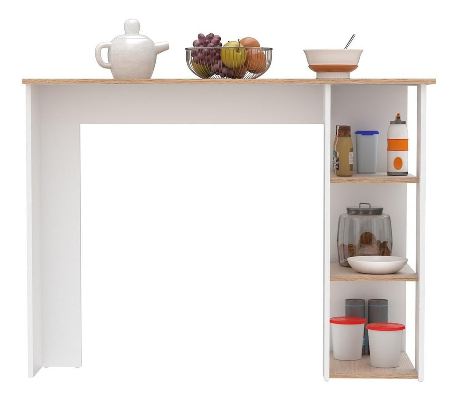 Barra De Cocina Maderkit Dan Rovere-Blanco | Bodega Aurrera en línea