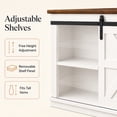 thumbnail image 4 of Vineego 58 Inch Farmhouse TV Stand and Entertainment Center for Televisions,with Sliding Barn Doors and Storage Cabinets,Milk White, 4 of 8
