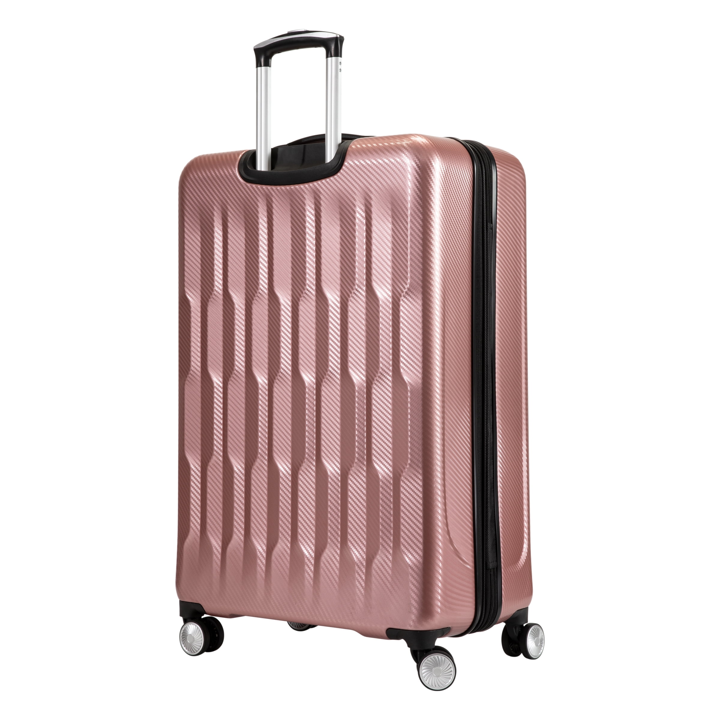 Ricardo Beverly Hills Anchor Bay Hardside 29" Expandable Checked Spinner Luggage, Rose Gold
