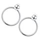 thumbnail image 2 of Pendientes de Aro Lazo Hecho de material acero Inoxidable Color Plata Accesorio de Moda Salvador Loops Dangle Stud Pendientes, 2 of 10