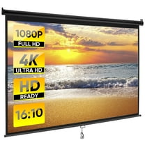 SuperDeal 100" Diagonal Projection Screen Portable Projector Movies Screens for Home Theater Black