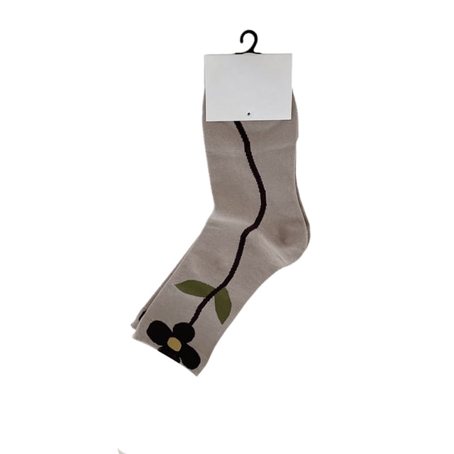 Whataatahia Calcetines casuales de algodón con estampado de arte floral elegante