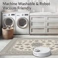 thumbnail image 5 of ODIKA 2'x3' Machine Washable Non-Slip Area Rug, Distressed Damask Hues Of Steel Ivory High Traffic Rug with Pad, Ivory, 407947, 5 of 8